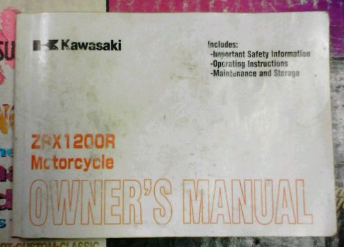 Kawasaki zrx1200r owners manual zr1200-a4 99987-1215 service 03 04 maintenance z
