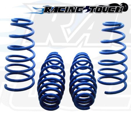 Blue lowering spring 4pc abarth fiat 500 12+ hatchback 1.4l 4 cyl (front &amp; rear)