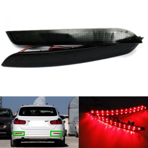 1set red light black cover rear bumper fog lamp for bmw 3series /4series 2012-15
