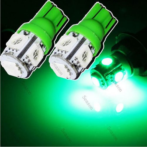 2pcs new green 5smd t10 5050 car light bulb lamp w5w 168 194 12v dc led 12v xs6