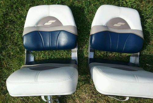 Factory sport craft boat seats pair folding  nice condition