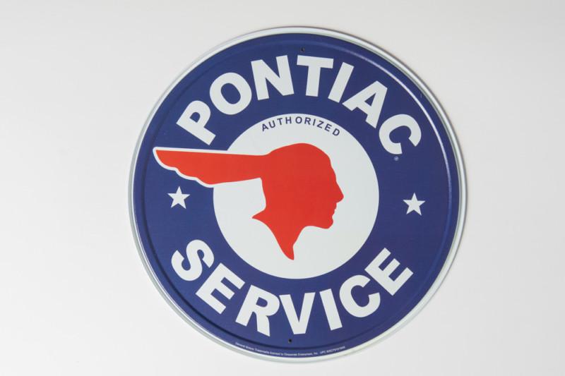 Vintage auto truck metal tin sign pontiac muscle car  hot rod classic race 0114