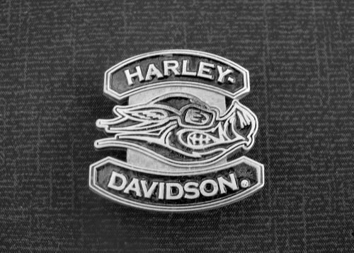 Harley-davidson motorcycle biker hog head vest pin new design