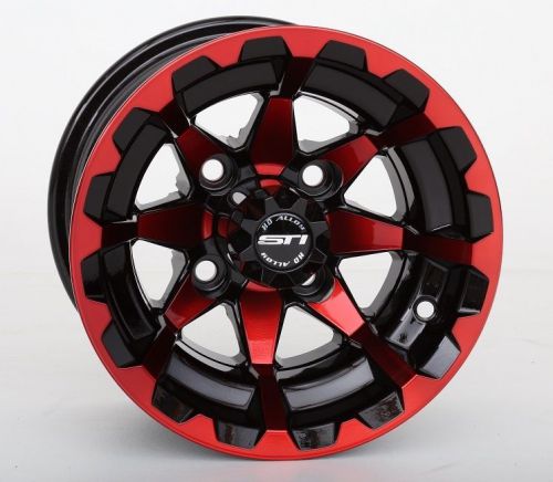 Sti hd6 radiant red/black golf wheel 12x7 (4/4) - (2+5) [12hd604-red]