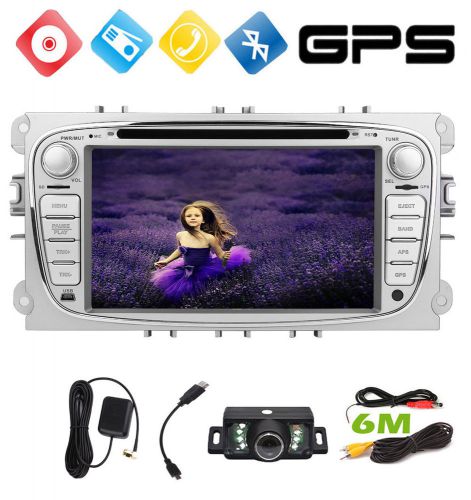 7&#034; 2din in dash gps sat car stereo radio dvd player for ford focus mondeo+camera
