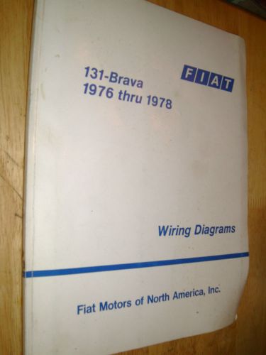 1976 1977 1978 fiat brava wiring diagrams shop manual / original fiat book