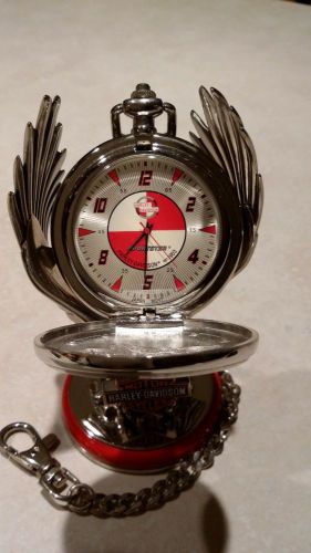 Harley davidson 1957 sportster pocket watch w/stand ~ # b20yz34 by franklin mint
