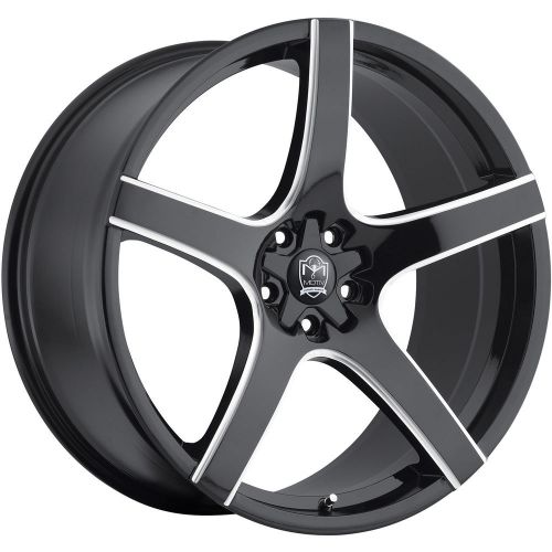 410bm-8805942 18x8 5x112 5x4.5 (5x114.3) wheels rims black +42 offset alloy