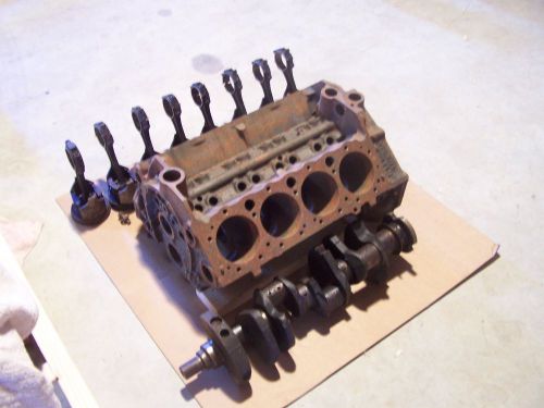 1957 283 chevy engine block #3731548-with crank and rods and other parts