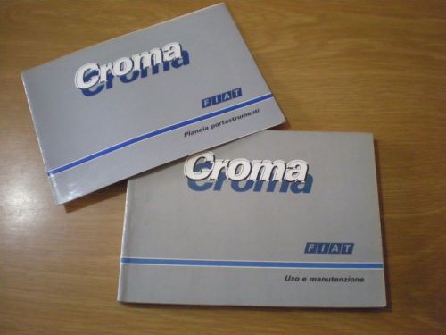 Fiat croma - giugno 1987 libretto manuale uso e manutenzione in italiano ottimo