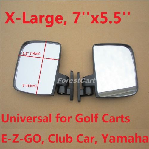 Golf cart side rear view mirror xl wing mirror 7&#039;&#039;x5.5&#039;&#039; ezgo club car yamaha