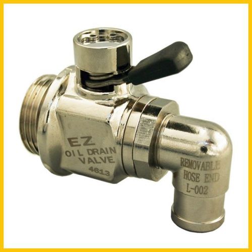 Ez engine oil drain valve ez-202(npt 1/2-14) &amp; l-shaped hose end l-002 combo