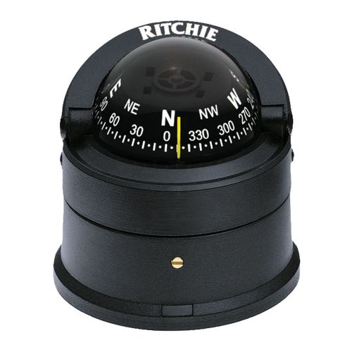 Ritchie d-55 explorer compass - deck mount - black -d-55