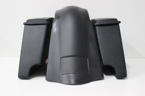 Harley bagger  4&#034; extended stretched saddlebags with lids and fender