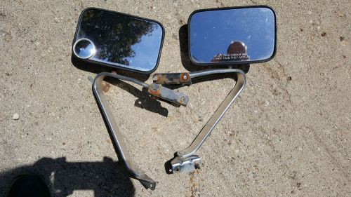 Vintage pair manual towing mirrors truck auto side mirrors