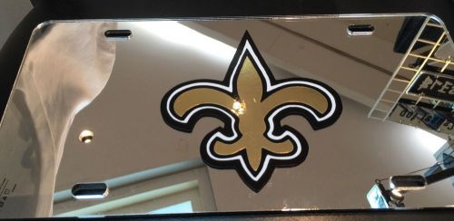 Nfl - acrylic new orleans saints license plate