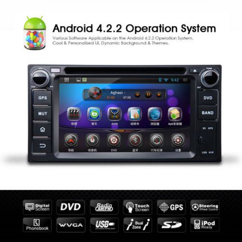 Android 4.2.2 hd car dvd player gps e1 navi for toyota corolla/vios/crown