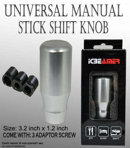 Fxpr cool shift knob mt manual car gear stick aluminum silver color usa #bq121