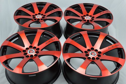 18 orange rims wheels es350 avenger eclipse impreza fusion eclipse 5x100 5x114.3