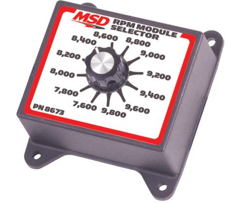 Msd 8670 rpm module selector, plastic, black, 3,000-5,200 rpm, 200 rpm increment