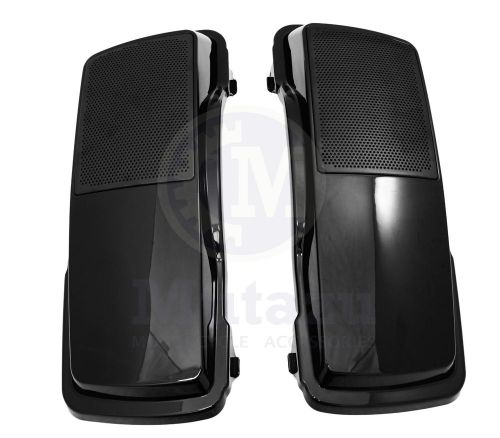Mutazu 9x6 speaker lids vivid black for harley touring saddlebags saddle bag
