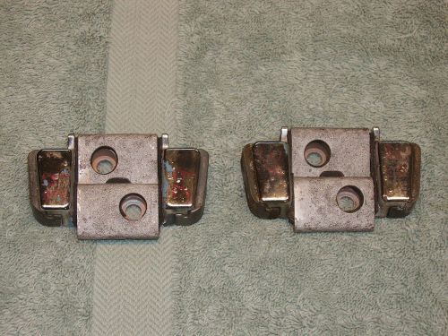 1939  packard su-8 chrome door lock striker plates. (2)