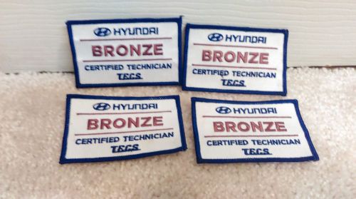 Hyundai certified technician uniform patches, bronze  tecs