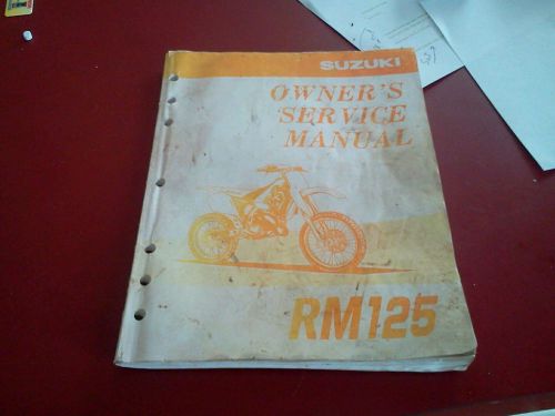 Suzuki owner&#039;s service manual rm125 copy write1997