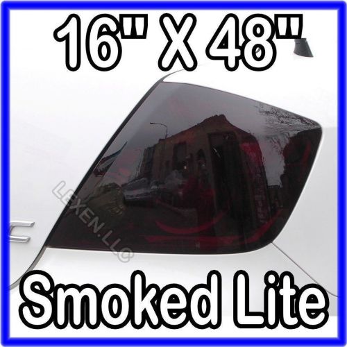 16&#034; x 48&#034; dark smoke original pvc film taillight covers smoked tint overlay e
