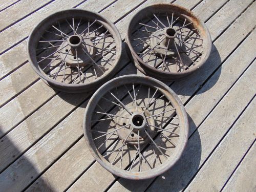 1926 1927 model t ford wire wheel lot of 3 originals barn fresh solid used
