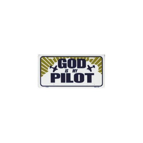 God is my pilot license plate - lp-245