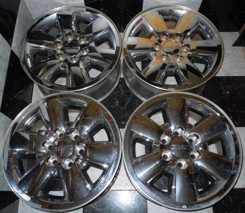 Gmc sierra 1500 yukon 18" factory chrome oem wheels 1988-2013 6 lug silverado