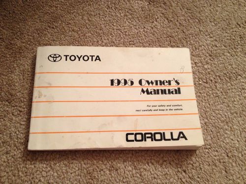 1995 toyota corolla owners manual