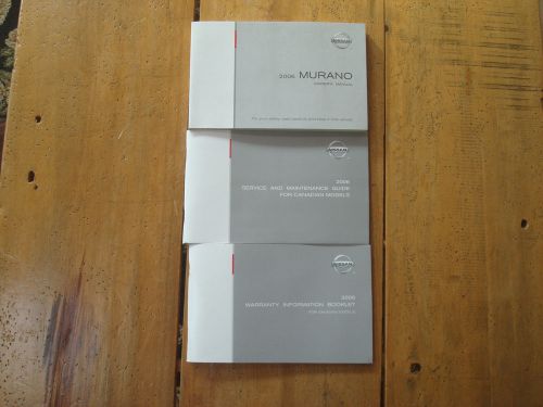 2006 nissan murano owner&#039;s manual plus warranty &amp; service booklets