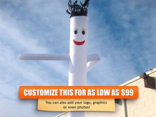 Air inflatable sky puppet great dancer- 20 ft plain white