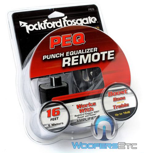Rockford fosgate peq punch amplifier bass boost equalizer remote knob &amp; wire new