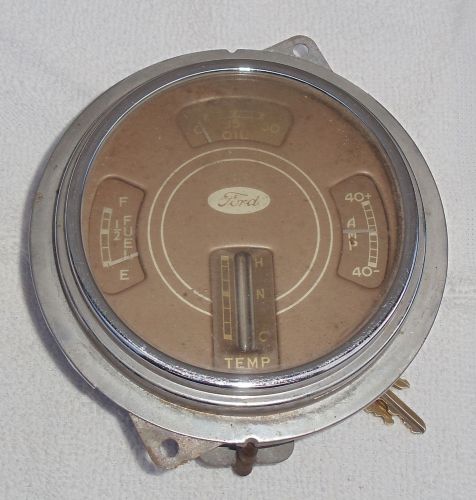 1939 ford  standard - instrument gauge cluster - nice original condition