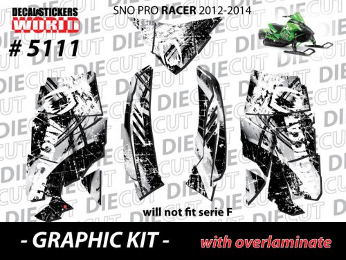 Sled graphic sticker decal wrap kit arctic sno pro 600 racer  2012-2014 5111