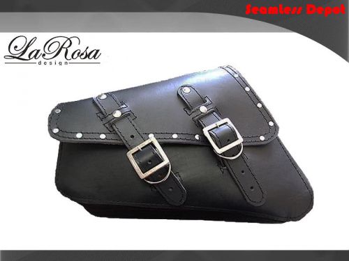 2004-2016 larosa black leather rivet harley sportster 48 72 left side saddlebag
