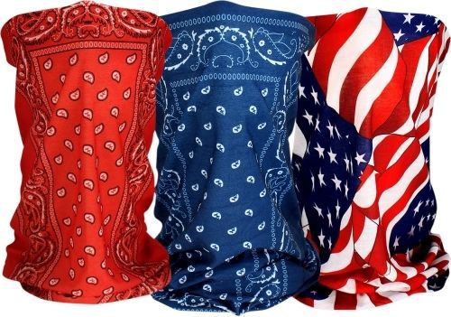 Zan headgear patriot design motley tube 3-pack one size for motorcycle t3001
