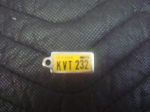 Miniature 1956 califorina key chain d.a.v. license plate