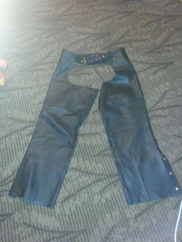 Leather motorcycle riding chaps wilsons open road size xl extra large