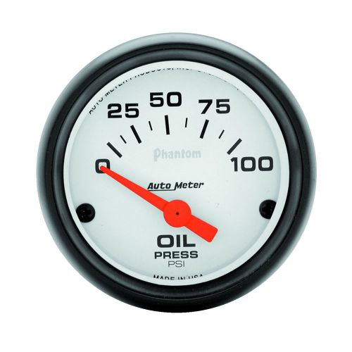 Auto meter 5727 oil pressure gauge 2-1/16&#034; white face phantom series 0