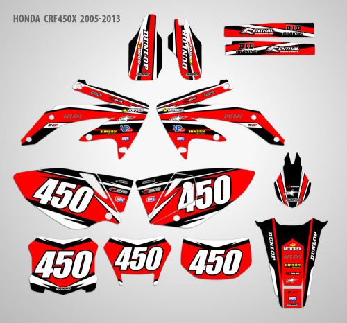 Mx graphics stickers kit decals honda crf450x 2005-2013