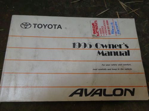 1995 toyota avalon owner&#039;s manual, guide, supplement, cd, xls price list, 9total