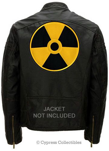 Large nuclear radiation biker patch dangerous biker emblem embroidered iron-on