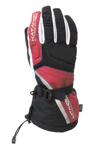 Katahdin cyclone red waterproof cold weather atv snow sports snowmobile glove