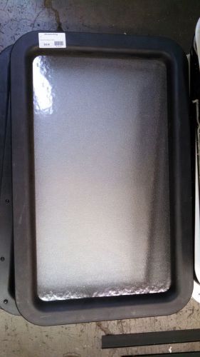 Rv entry door window rounded opaque black interior and exterior