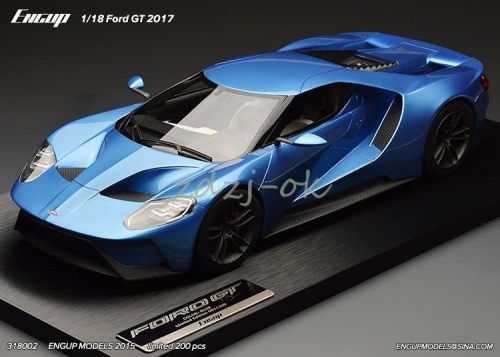 1/18 ford gt 2017 super sports car blue resin model limited
