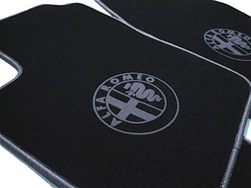 Velours mat set black - medium grey for alfa romeo 147